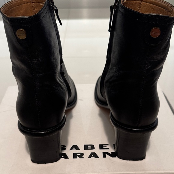 Isabel Marant Calf Leather Daily B Black Ankle Booties 40 (26cm long) - Picture 5 of 14